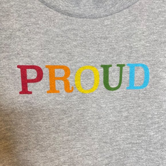 ModCloth Proud Graphic Heathered Grey Sweatshirt, M - Picture 6 of 8